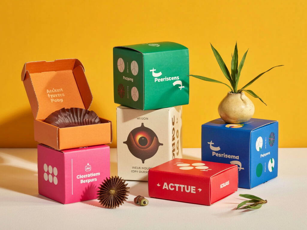 Colorful custom packaging products by Westman Printing